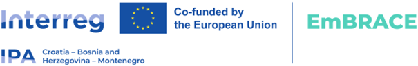 Interreg IPA Croatia – Bosnia and Herzegovina – Montenegro; Co-funded by the European Union; EmBRACE